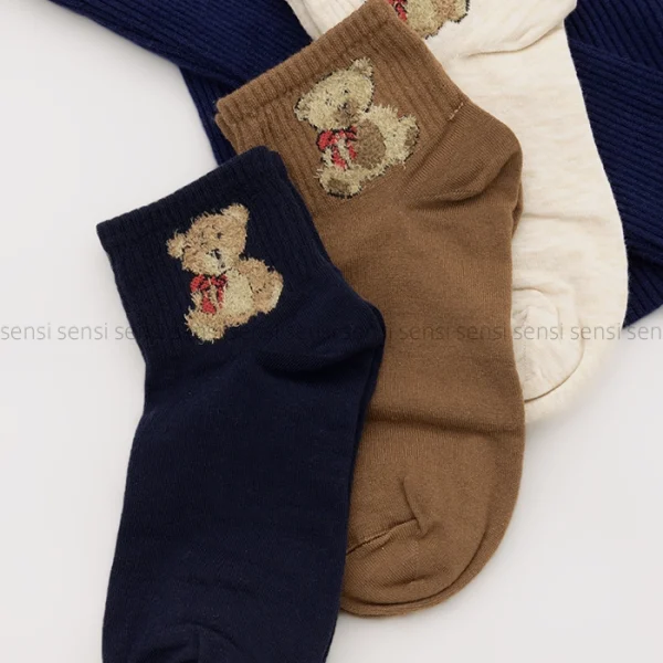 جوراب تدی نیم ساق پنبه کد1004925