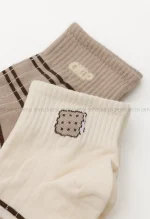 جوراب طرح دار نیم ساق پنبه کد1004919