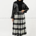 دامن فوتر چهار خونه جلو پیله کد1004839