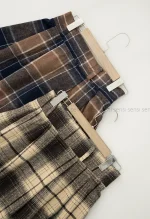 دامن فوتر چهار خونه جلو پیله کد1004839