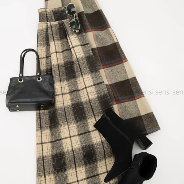 دامن فوتر چهار خونه جلو پیله کد1004839