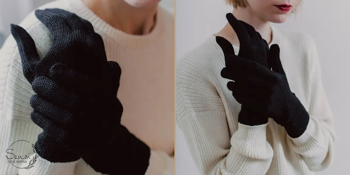 دستکش بافتنی زنانه