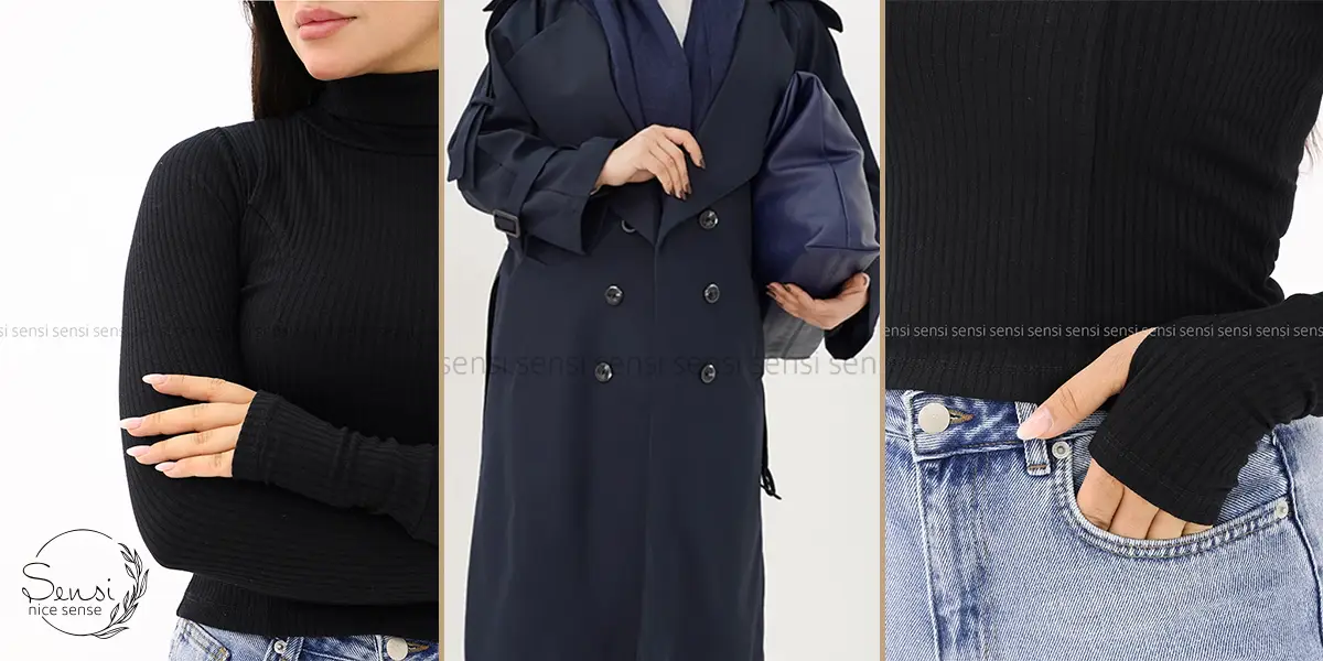 ترکیب کراپ تاپ ساده با مانتوی طرح‌دار