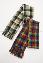 شال 4خونه رنگی پشمی کد1004706