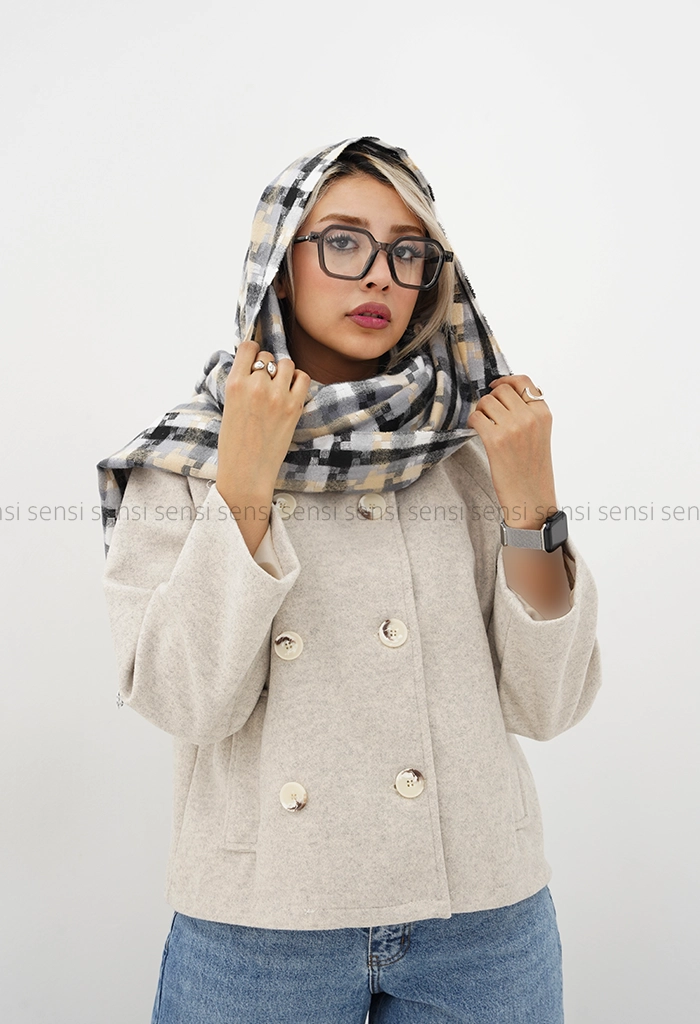 شال 4خونه رنگی پشمی کد1004706 (8) شال 4خونه رنگی پشمی کد1004706