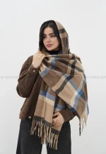 شال 4خونه پشمی کد1004702