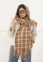 شال 4خونه پیچازی پشمی کد1004701