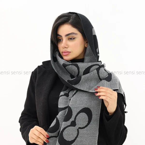 شال بافت موهری COACHکد1004608