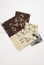 شال بافت موهری COACHکد1004608