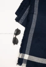 شال بافت موهری حاشیه دار کد1004703