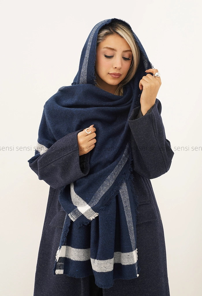 شال بافت موهری حاشیه دار کد1004703