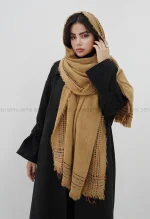 شال بافت موهری خط چین کد1004704