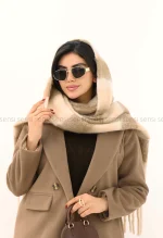 شال بیگ طرح دار پشمی کد1004605