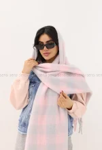 شال بیگ طرح دار پشمی کد1004605