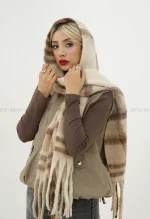 شال موهری بافت چهار خونه کد1004665