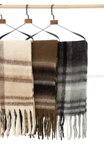 شال موهری بافت چهار خونه کد1004665