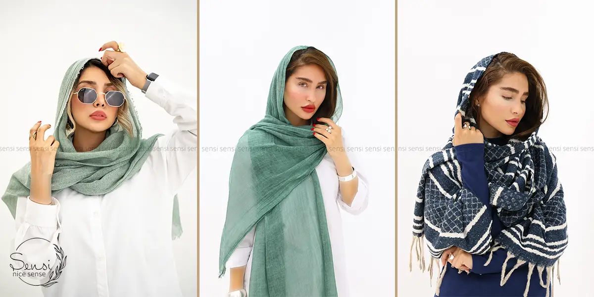 شال یا روسری رنگی