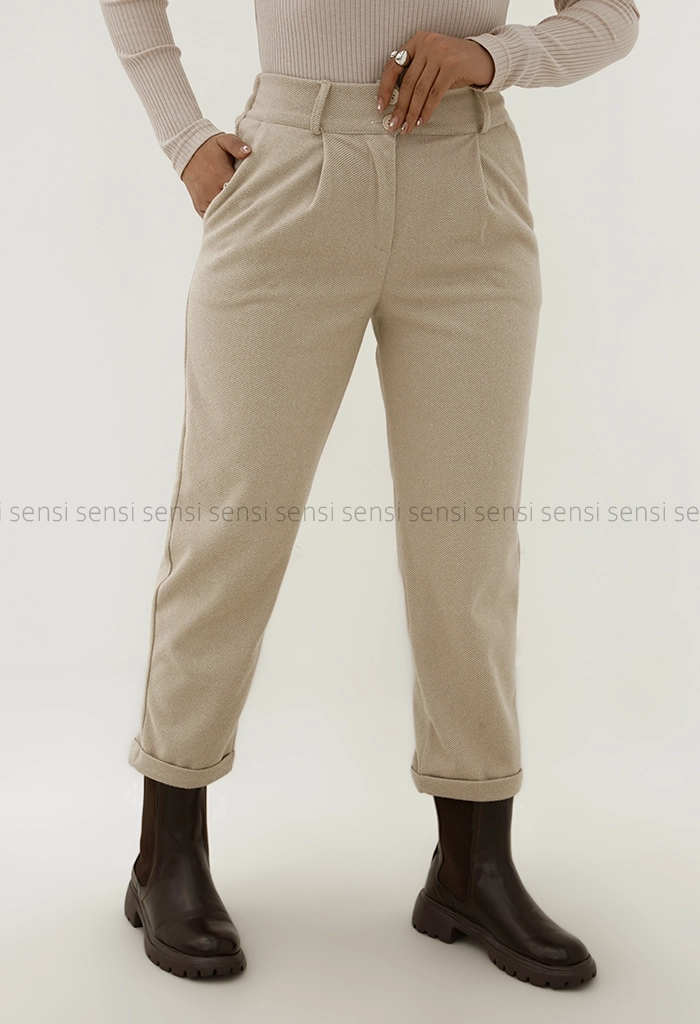 شلوار فوتر کج راه دو دکمه کد1004841