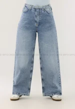 شلوارجین وایدبلت کمربند دارکد1004723