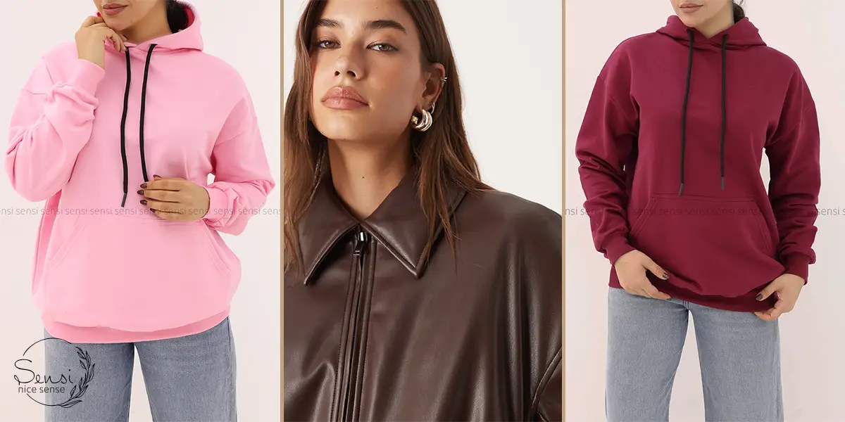 اورسایز با ژاکت چرمی؛ تضاد جذاب و مدرن