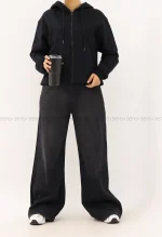 هودی جلو زیپ باکسی کد1004808