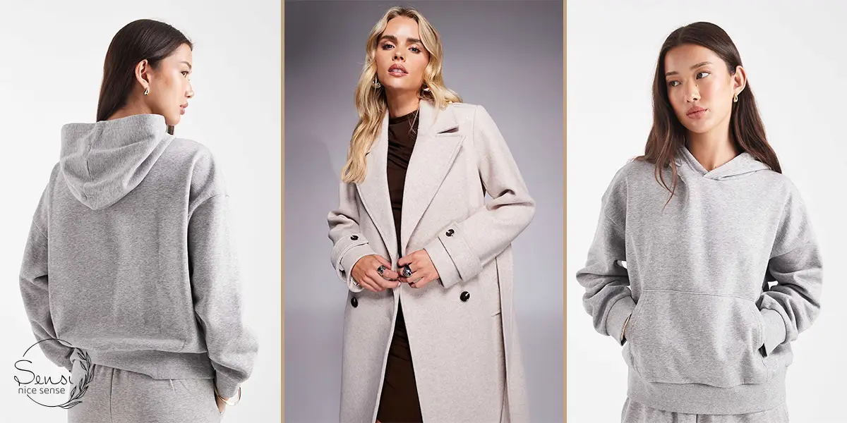 خاکستری با ژاکت بژ؛ انتخاب مینیمال و همیشه شیک