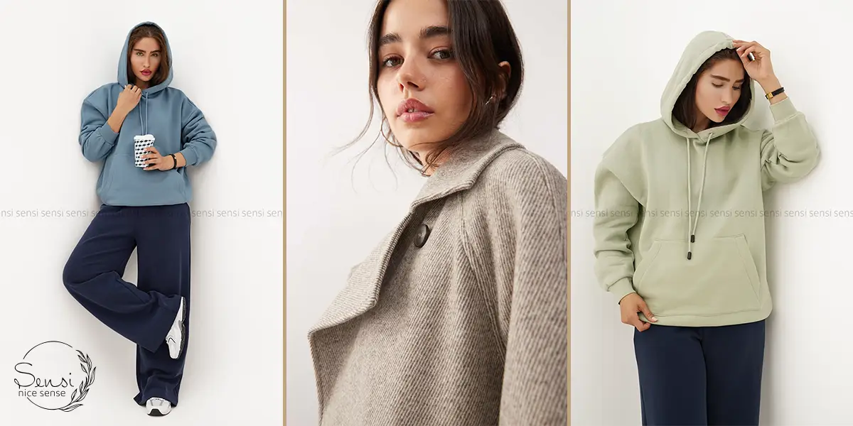 رنگی با ژاکت کرم یا خاکی؛ حس زندگی در استایل پاییزی