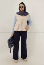 وست کتان کج راه آستر دارکد1004666