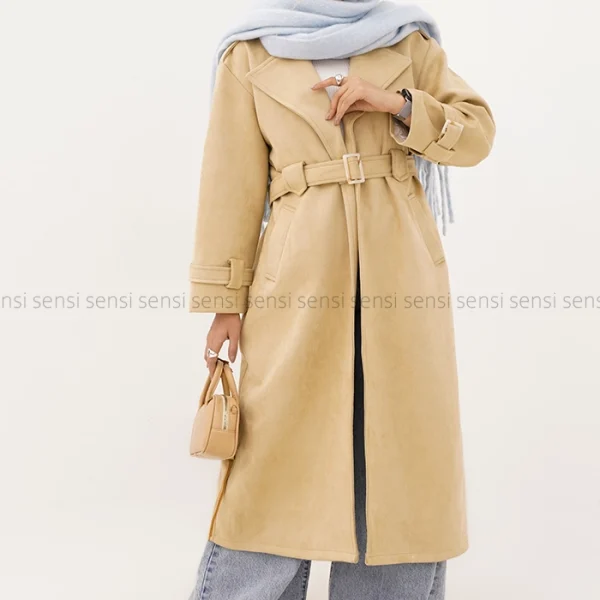 پالتو جیر آستر دار بلند@@ کد1004861