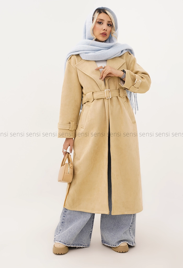 پالتو جیر آستر دار بلند@@ کد1004861