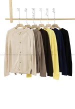 ژاکت بافت جلو دکمه کد1004534