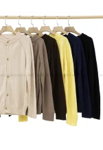 ژاکت بافت جلو دکمه کد1004534