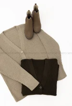 ژاکت بافت یقه 7کد1004533