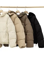 کاپشن وارداتی آستر دار کلاه پوست کد1004857