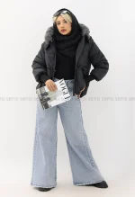 کاپشن وارداتی آستر دار یقه پوست کد1004850