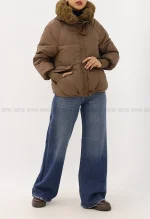 کاپشن وارداتی آستر دار یقه پوست کد1004850