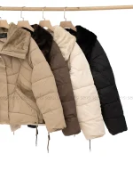 کاپشن وارداتی یقه پوست پشم شیشه کد1004846