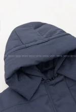 کاپشن کوتاه کتان کج راه کد1004770