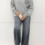 بافت یقه گرد گلدوزی تنیس کد1004903