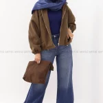 بامبر فوتر جلوزیپ کلاه دار کد1004815