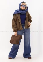 بامبر فوتر جلوزیپ کلاه دار کد1004815