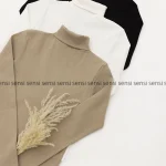 بلوز آستین بلند یقه اسکی کبریتی کد1004908