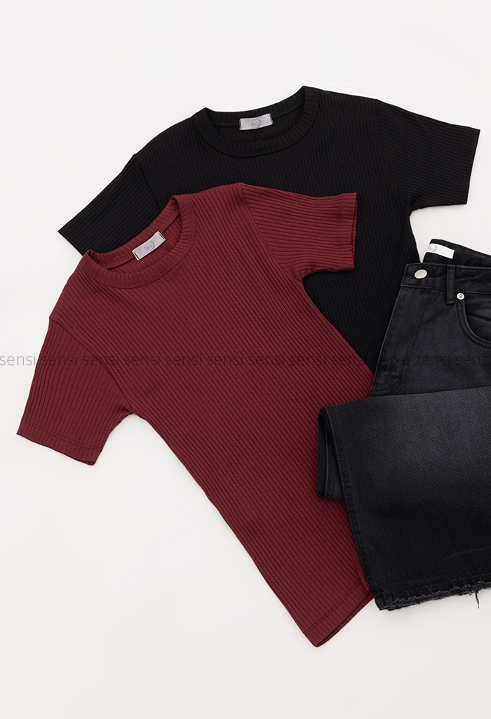 بلوز آستین کوتاه کبریتی کد1005016 (5) بلوز آستین کوتاه کبریتی کد1005016