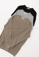 بلوز بافت یقه گرد مردانه کد20000037