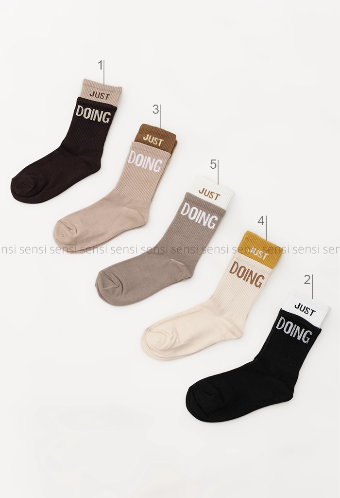 جوراب JUST-DOING نیم ساق پنبه کد1004921
