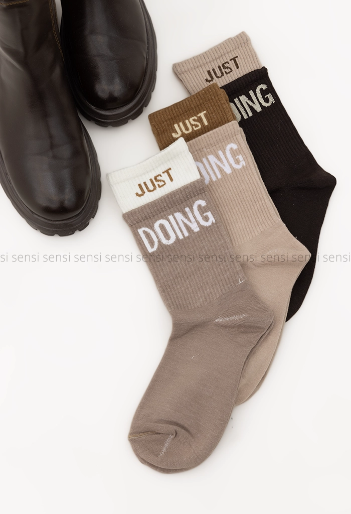 جوراب JUST-DOING نیم ساق پنبه کد1004921