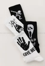 جوراب اسکلت ساق دار پنبه کد1004995