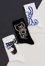 جوراب انگلیسی ساق دار پنبه کد1004996