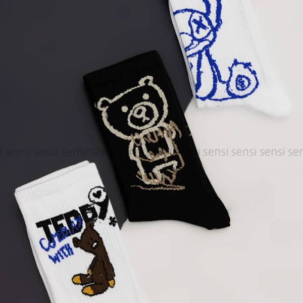 جوراب انگلیسی ساق دار پنبه کد1004996