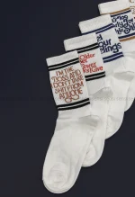 جوراب انگلیسی ساق دار پنبه کد1004997